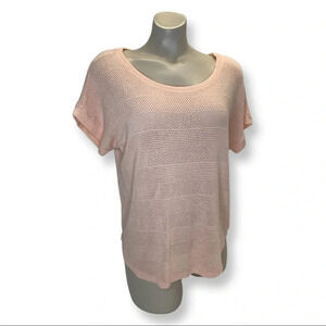 Forever 21 Size Medium Light Peach Color Short Sleeve Top. Preloved